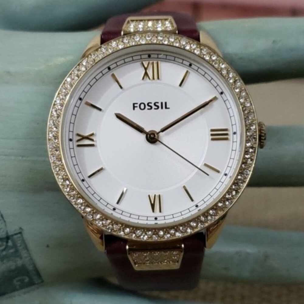 Fossil Sydney Watch with Burgundy Leather